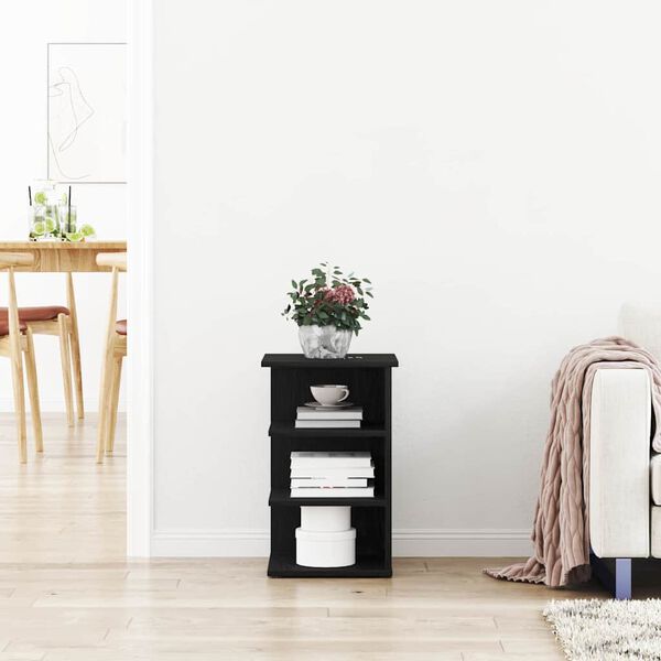 vidaXL Arm&aacute;rio lateral Carvalho Preto 35 x 35 x 55 cm