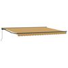 vidaXL Toldo Retr&aacute;til Manual Amarelo, Cinza e Branco 4 &times; 3,5 m