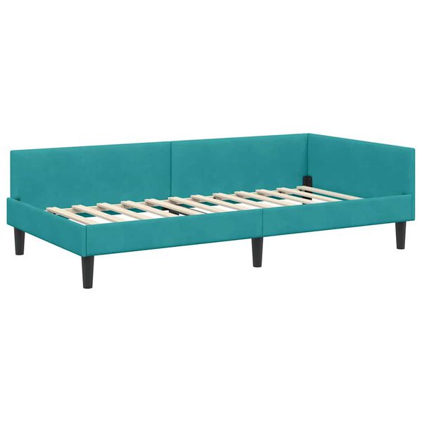 vidaXL Estrutura de Cama de Canto Turquesa 80 cm x 200 cm