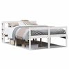 vidaXL Cama para idosos com cabeceira 150x200 cm pinho maci&ccedil;o branco