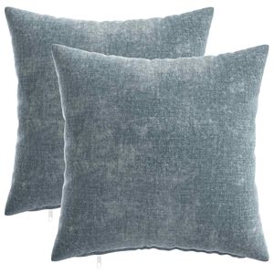 vidaXL Capa almofada 2 unid. HEERLEN Azul-Claro 40 x 40 cm