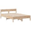vidaXL Cama com estante sem colch&atilde;o 135x190 cm pinho maci&ccedil;o