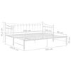 vidaXL Estrutura sofá-cama de puxar 90x200 cm metal branco