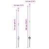 vidaXL Poste de Cerca Outros 26 pcs Cinzeto 3,2 x 3,2 x 140 cm Aço