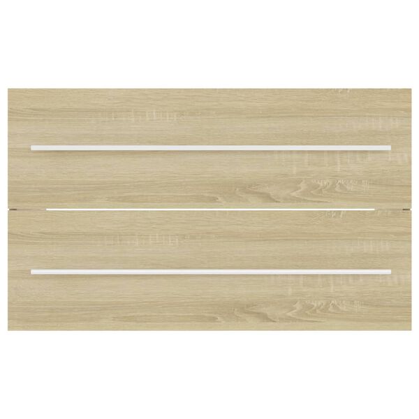 vidaXL Armário de lavatório derivados de madeira carvalho sonoma