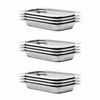 vidaXL Recipientes gastronorm 12 pcs GN 1/3 40 mm a&ccedil;o inoxid&aacute;vel
