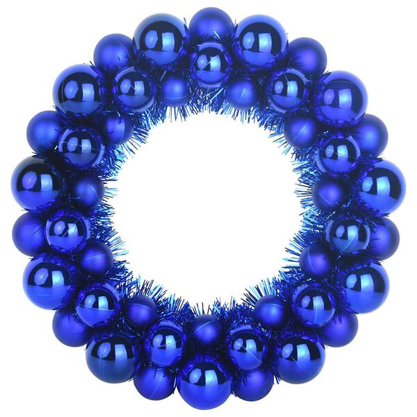 vidaXL Guirlandas de Bolas de Natal 2 pcs Azul 33 x 33 x 7 cm