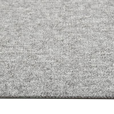 vidaXL Ladrilhos carpete para pisos 20 pcs 5 m² 50x50cm cinzento-claro