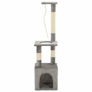 vidaXL &Aacute;rvore p/ gatos c/ postes arranhadores sisal 109 cm cinzento