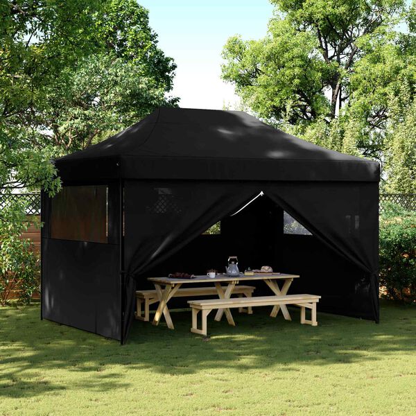 vidaXL Tenda de Festa Preto 279 x 410 x 315 cm Tecido Oxford