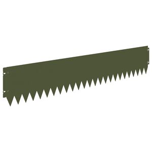 vidaXL Acabamento para Gramado 30 pcs 103 x 20 cm A&ccedil;o Verde-Azeitona