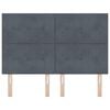 vidaXL Cabeceira com cabeceira Cinza Escuro 144 cm Couro Sint&eacute;tico