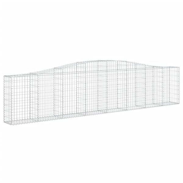 vidaXL Cestos gabião arqueados 25pcs 400x30x80/100cm ferro galvanizado