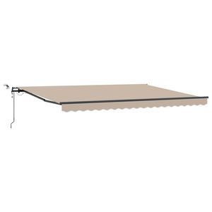 vidaXL Toldo retr&aacute;til Bege 450 &times; 350 cm Poli&eacute;ster