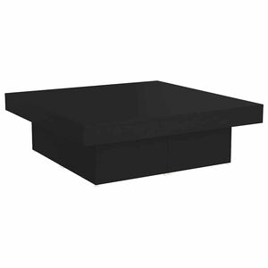 vidaXL Mesa de centro 90x90x28 cm derivados de madeira preto