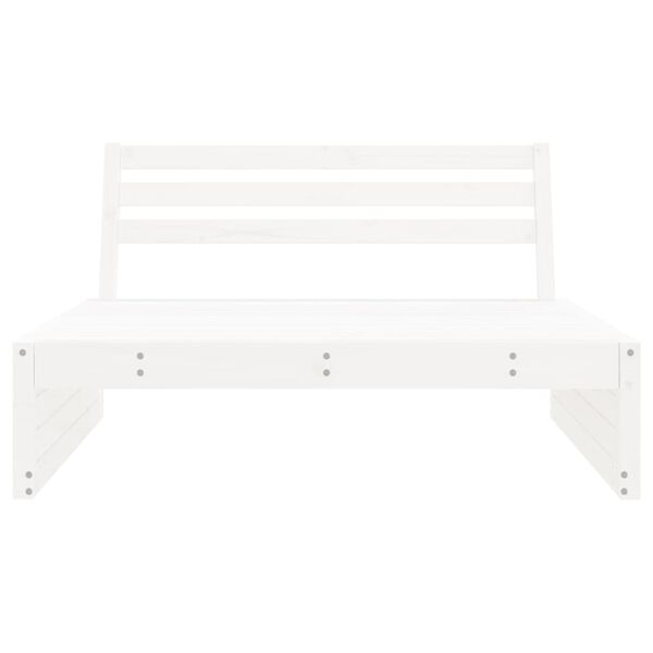 vidaXL Sof&aacute; de centro para jardim 120x80 cm pinho maci&ccedil;o branco