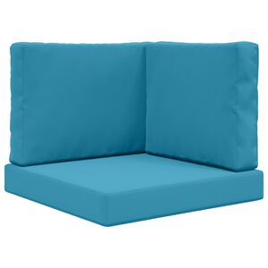 vidaXL Almofada para Sof&aacute; Externo 3 pcs Azul Royal Poli&eacute;ster