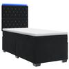 vidaXL Cama box spring com colch&atilde;o Preto 80 x 200 cm Veludo