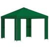 vidaXL Gazebo 3 x 3 m Verde Poli&eacute;ster e A&ccedil;o 190 gsm