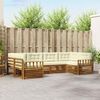 vidaXL Conjunto de Sof&aacute;s para Exterior 6 pcs Natural e Creme