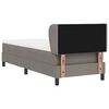 vidaXL Cama Box com colch&atilde;o Cinzento-acastanhado 80 x 200 cm tecido