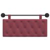 vidaXL Cabeceira Suspensa Vinho Vermelho 110 x 55 x 7 cm tecido