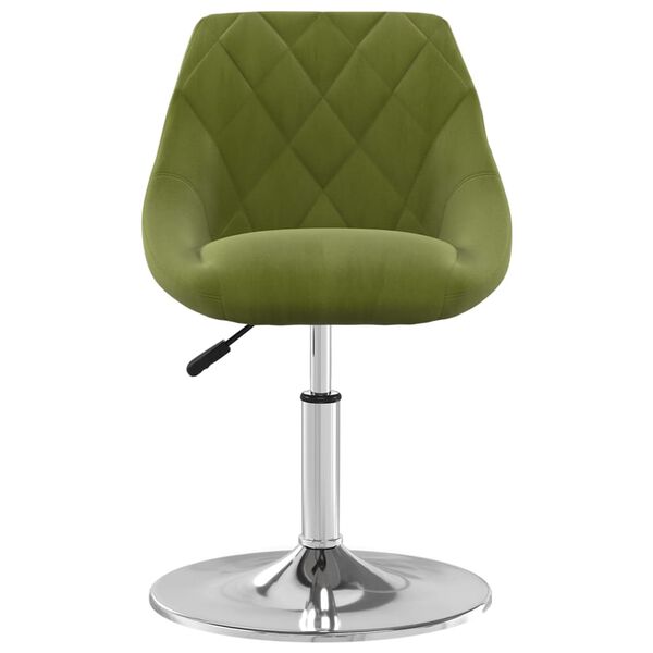 vidaXL Cadeiras de jantar girat&oacute;rias 2 pcs veludo verde-claro