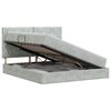 vidaXL Cama com arruma&ccedil;&atilde;o e colch&atilde;o Cinzento-claro 160 x 200 cm Veludo