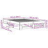 vidaXL Estrutura de cama 120x190 cm derivados de madeira cinza cimento