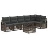 vidaXL Conjunto de Sof&aacute; de Jardim 7 unid. Cinzento vime PE