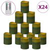 vidaXL Velas LED sem chama 24 pcs c/ controlo remoto branco quente