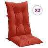 vidaXL Almofad&otilde;es cadeiras altas 2 pcs mesclado tecido vermelho