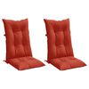 vidaXL Almofadões cadeiras altas 2 pcs mesclado tecido vermelho