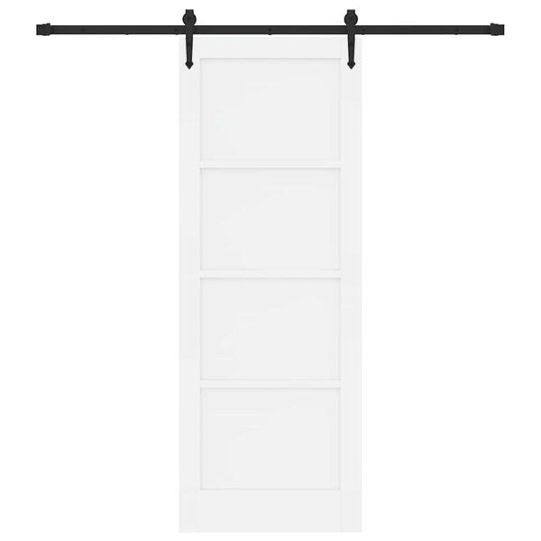 vidaXL Porta Deslizante ORKDAL Branco e Preto 78 x 211 cm