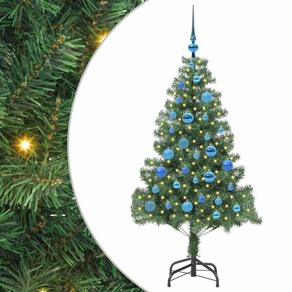 vidaXL &Aacute;rvore de Natal com 150 LEDs com suporte Verde 150 cm PVC