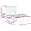 vidaXL Cama com Armazenamento com gaveta Carvalho Sonoma 120 x 200 cm