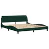 vidaXL Estrutura de cama sem colch&atilde;o 180x200 cm veludo verde-escuro