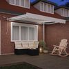 vidaXL Toldo Retr&aacute;til Branco 300 x 250 cm Poli&eacute;ster e Metal