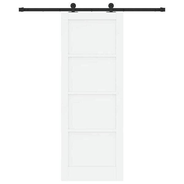 vidaXL Porta Deslizante Branco e Preto 78 x 211 cm