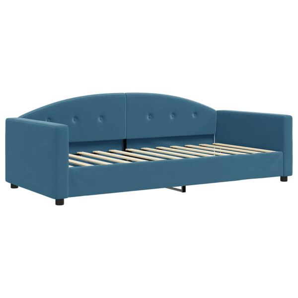 vidaXL Sof&aacute;-cama 90x200 cm veludo azul