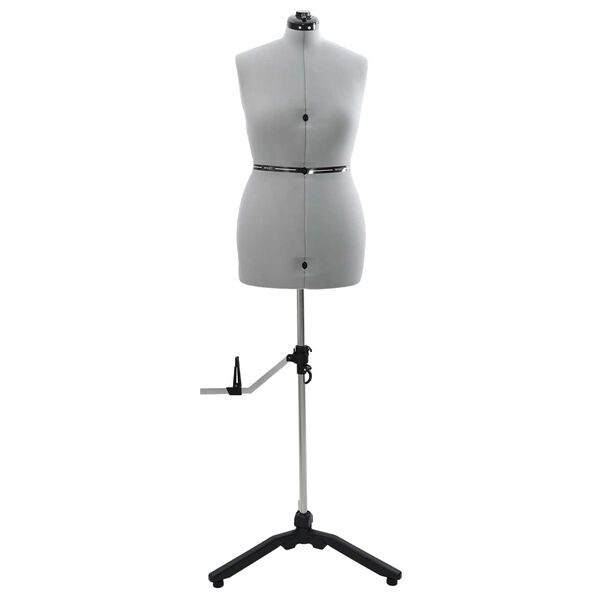 vidaXL Forma de Vestido Ajust&aacute;vel Feminina Cinzeto m Veludo