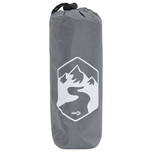 vidaXL Poncho de chuva com capuz design 2 em 1 223x145cm cinza/laranja