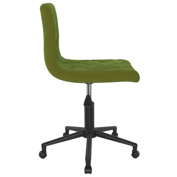 vidaXL Cadeiras de jantar girat&oacute;rias 4 pcs veludo verde-claro