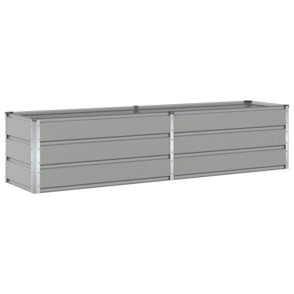 vidaXL Floreira Cinzento-claro 480 x 50 x 45 cm A&ccedil;o Galvanizado