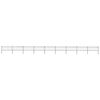 vidaXL Cerca de jardim com arco superior em a&ccedil;o 1603,5x80 cm preta