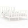 vidaXL Cama sem colch&atilde;o 140x190 cm madeira de pinho maci&ccedil;a branco