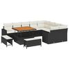 vidaXL Conjunto de Sof&aacute; de Jardim 12 unid. Preto vime PE