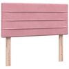 vidaXL Cama com molas/colch&atilde;o rosa 80x210 cm veludo
