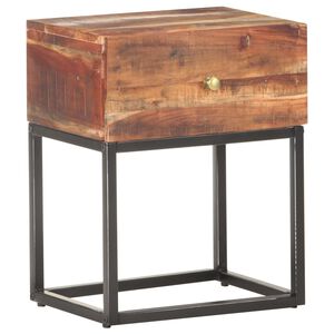 vidaXL Mesa de cabeceira 40x30x50 cm madeira de ac&aacute;cia &aacute;spera