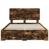 vidaXL Estrutura da Cama com cabeceira Carvalho Defumado 150 x 200 cm